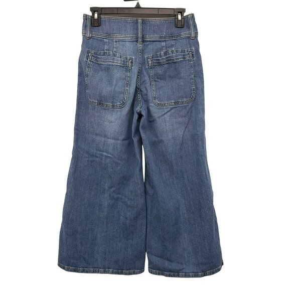 Pilcro Wide Leg Cropped Blue Jeans Womens 28 Anthropologie - Picture 2 of 10